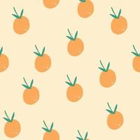 oranje fruit naadloos patroon vector