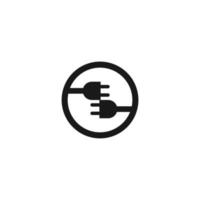 bliksemschicht spanning en stekker logo elektrisch logo vector
