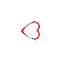 hart vector symbool. Valentijnsdag lint logo. abstracte lijn medische gezondheid pictogram embleemontwerp.