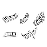 piano doodle kunst vector
