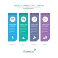 infographic elementen met zakelijke pictogram op volledige kleur achtergrond proces of stappen en opties workflow diagrammen, vector design element eps10 illustratie