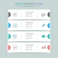 infographic elementen met zakelijke pictogram op volledige kleur achtergrond proces of stappen en opties workflow diagrammen, vector ontwerpelement eps10 illustrationirh