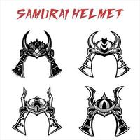 illustratie van samurai helm bundel. vector