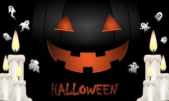 halloween achtergrond voor een feest en verkoop op halloween night.happy halloween banner. vector