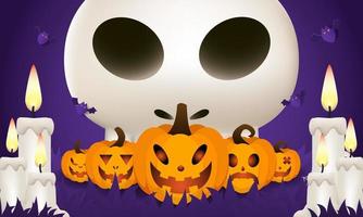 halloween achtergrond voor een feest en verkoop op halloween night.happy halloween banner. vector