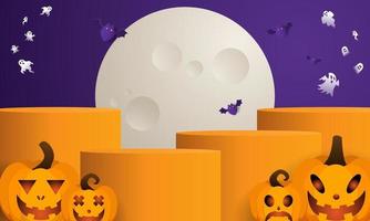 halloween achtergrond voor een feest en verkoop op halloween night.happy halloween banner. vector