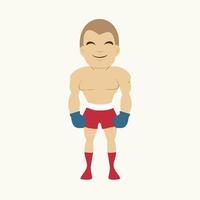 boksen sterke professionals vechten stripfiguren op geïsoleerde achtergrond vector