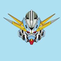 krijger cyborg hoofd robot ridder in de heilige geometrie ornamenten achtergrond, perfect voor t-shirt design, sticker, poster, merchandise en e-sport logo vector