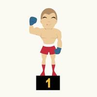 boksen sterke professionals vechten stripfiguren op geïsoleerde achtergrond vector