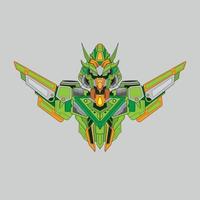 krijger cyborg robot ridder in de heilige geometrie ornamenten achtergrond, perfect voor t-shirt design, sticker, poster, merchandise en e-sport logo vector