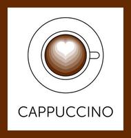 vector afbeelding van kopje met cappuccino