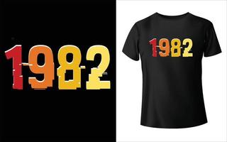 1982 vintage t-shirtontwerp. vector