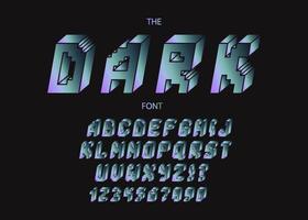 vector donkere lettertype vetgedrukte stijl voor halloween-feestposter