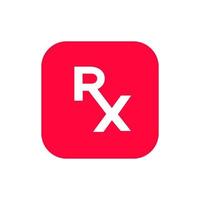 rx-receptsymbool voor medisch ontwerp vector