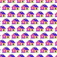 huis naadloze patroon 3D-stijl vector