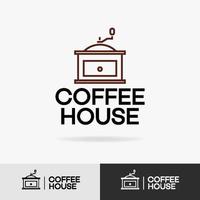 koffiehuis logo set geïsoleerd op backgrond vector