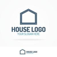 huis logo set vlakke stijl donkere kleur vector