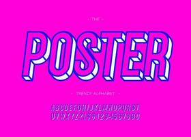 vector vet poster alfabet moderne typografie