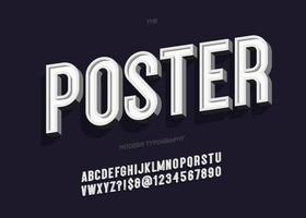 vector vet poster alfabet trendy typografie