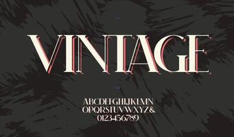 vector vintage lettertype premium stijl