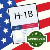 goedgekeurd visum type h1b tijdelijk werk voor werknemers vector