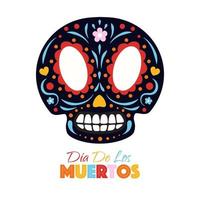 dia de los muertos, dag van de doden illustratie banner vector