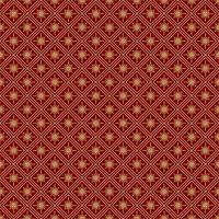 Kerst naadloze patroon art deco geometrische gouden lijnstijl op rode achtergrond vector