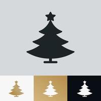 kerstboom icon set geïsoleerd op background vector