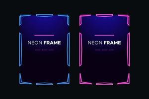 neon frame sjabloon modern thema vector