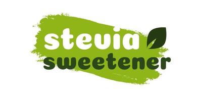 stevia bladeren symbool natuurlijke biologische zoetstofvervanger vector