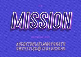 vector vet missie alfabet trendy typografie