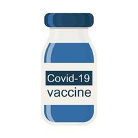 covid-19 coronavirus vaccin fles vector