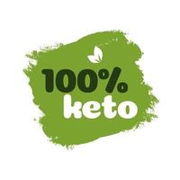 Keto vriendelijke dieetvoeding badge vector