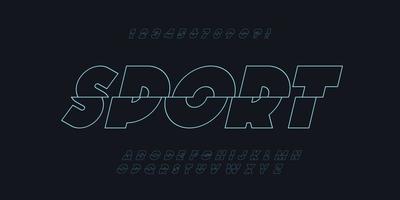 vector sport dynamisch lettertype moderne typografie