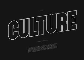 vector cultuur vet lettertype