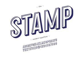 vector stempel vet lettertype trendy typografie