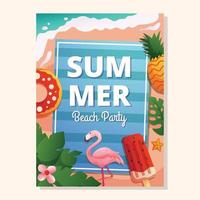 zomer strandfeest poster vector