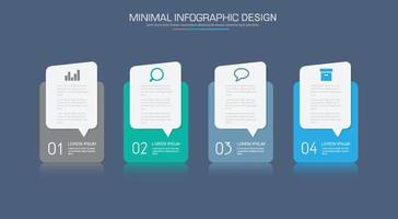 zakelijke infographic sjabloon met pictogram, vectorontwerpillustraties vector