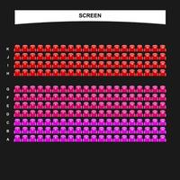 boekingsinterface voor filmstoelen vector