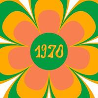 1970 goede vibes bloem vector clipart illustratie