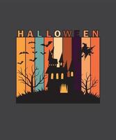 Halloween-t-shirtontwerp. vector