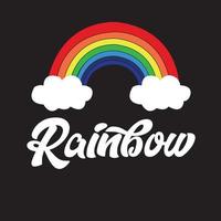 regenboog t-shirt ontwerp. vector