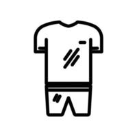 sport uniform pictogram vector. sport, voetbal, voetbal. lijn pictogramstijl. eenvoudig ontwerp bewerkbaar. ontwerp eenvoudige illustratie vector