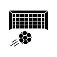 voetbal doel pictogram vector. sporten, voetbal. solide pictogramstijl. eenvoudig ontwerp bewerkbaar. ontwerp eenvoudige illustratie vector