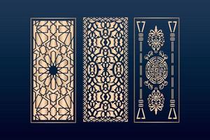 decoratieve laser gesneden panelen sjabloon met abstracte texture.dxf geometrische en bloemen lasersnijden, abstracte snijpanelen sjabloon islamitisch vector