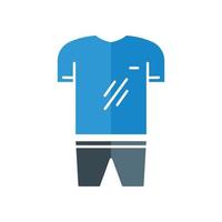 sport uniform pictogram vector. geschikt voor voetbalsymbool, sport. platte pictogramstijl. eenvoudig ontwerp bewerkbaar. ontwerp eenvoudige illustratie vector