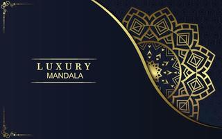luxe mandala achtergrond met gouden arabesk patroon arabische islamitische Oost-stijl. decoratieve mandala om af te drukken, poster, omslag, brochure, flyer, banner.