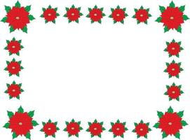 kerst poinsettia bloem frame vector