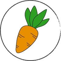 platte pictogram gezonde voeding wortel vector