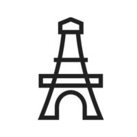 eifel toren lijn icoon vector